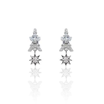 Yıldızlı Eyfel Küpe