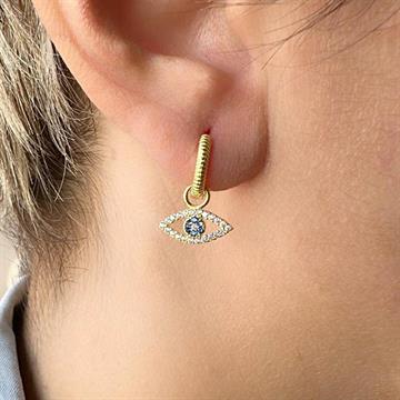 Zirkon Taşlı Göz Küpe