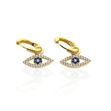 Zirkon Taşlı Göz Küpe