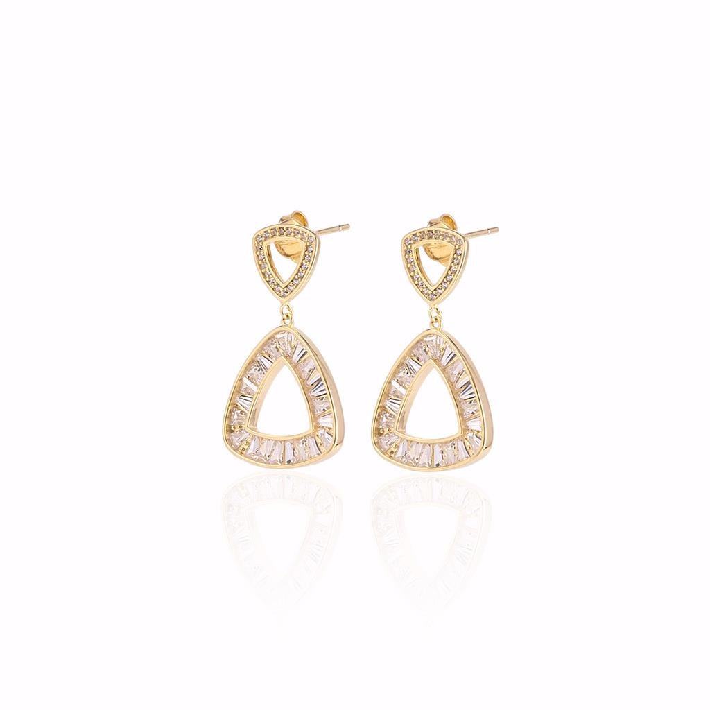 Baget Taşlı Üçgen Küpe