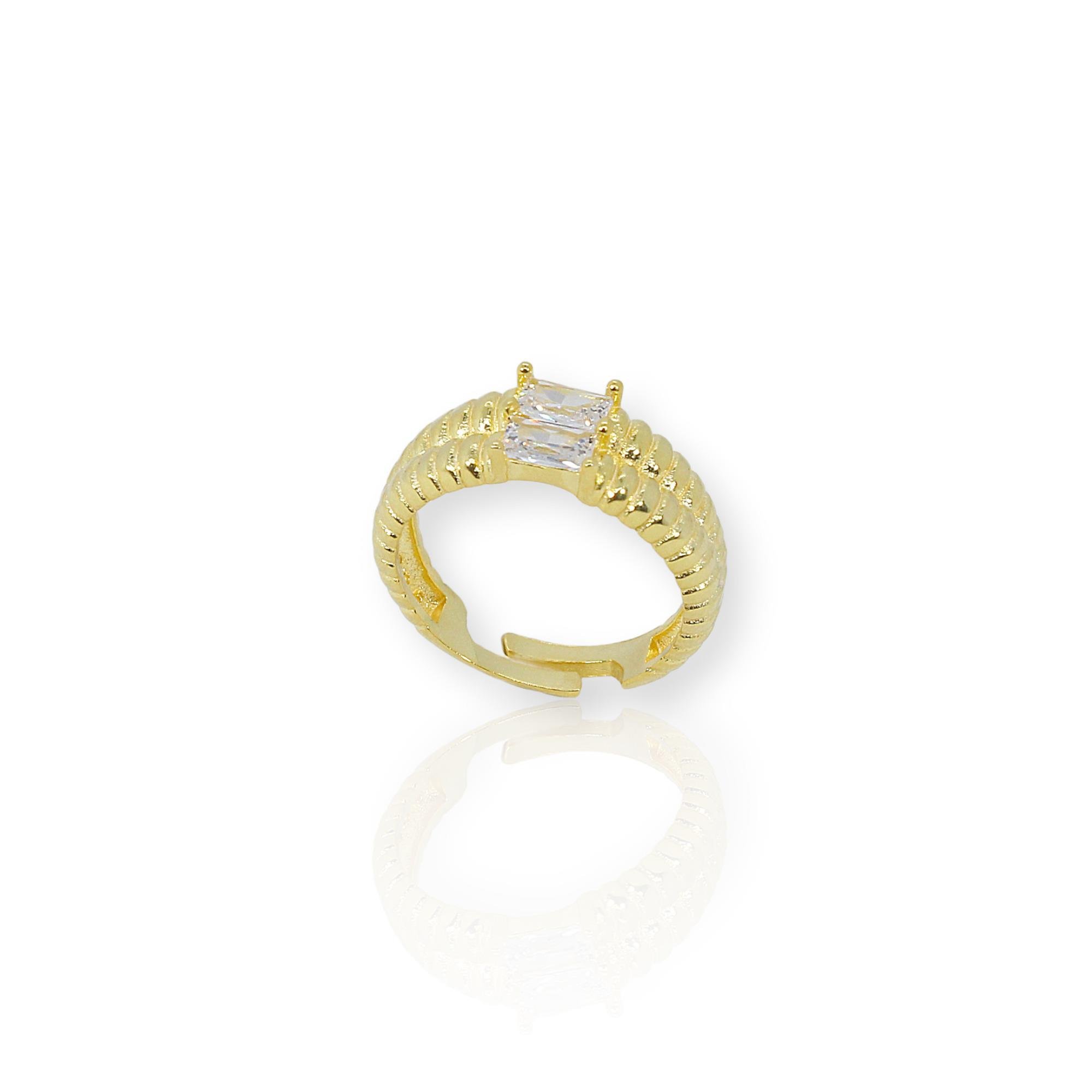 Çift baget taşlı Yüzük