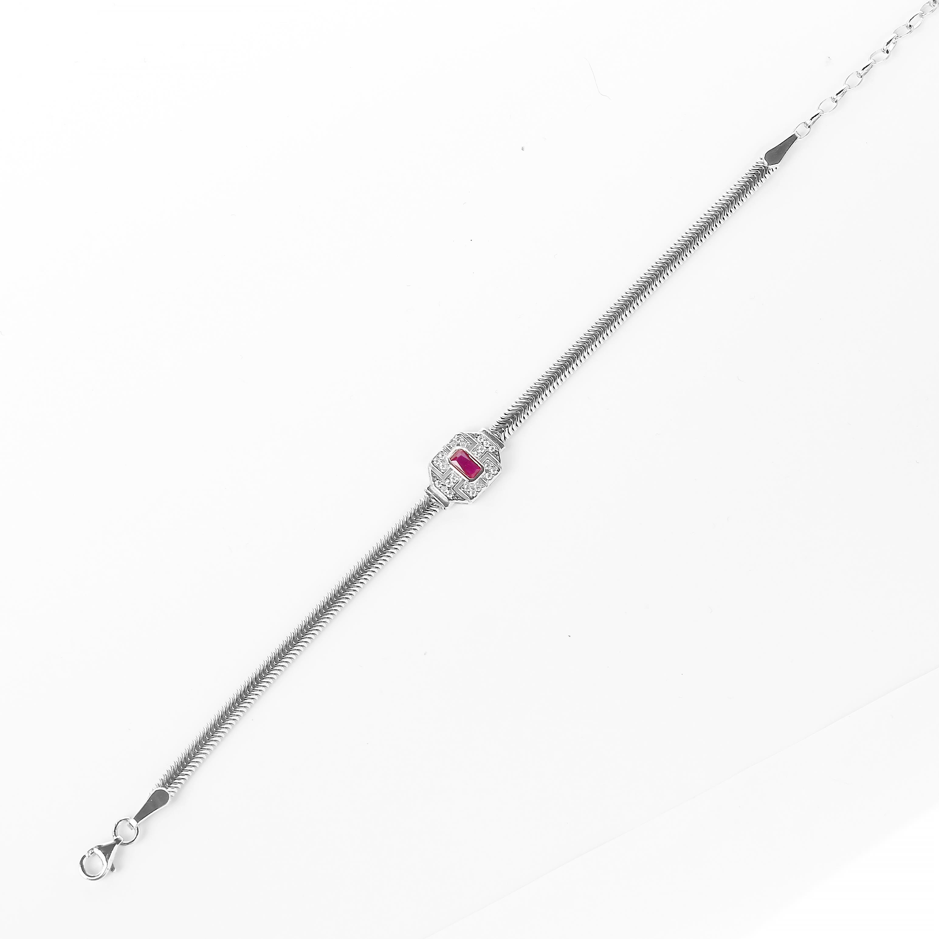 Fuşya Baget Taşlı Bileklik