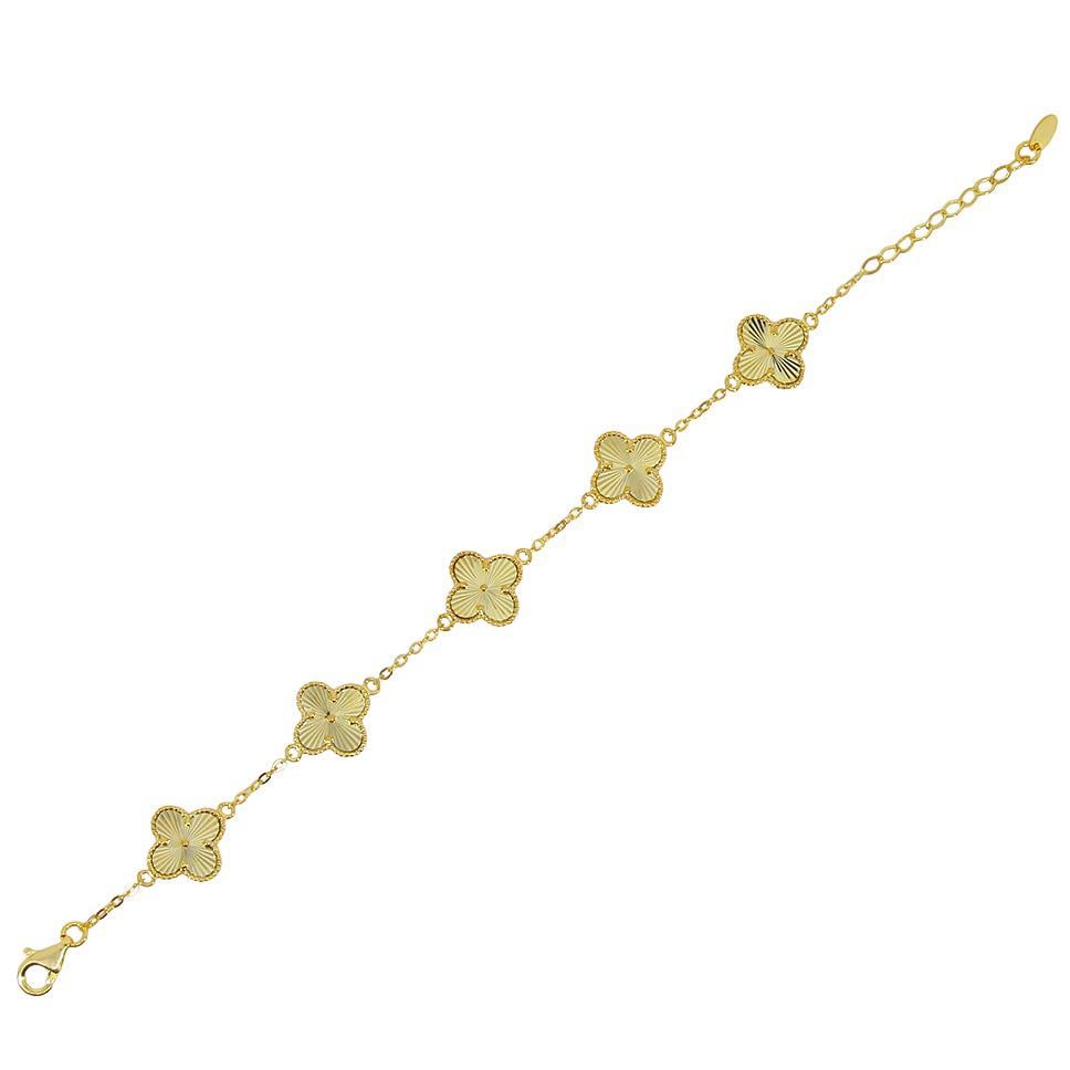 Gold Beşli Yonca Bileklik