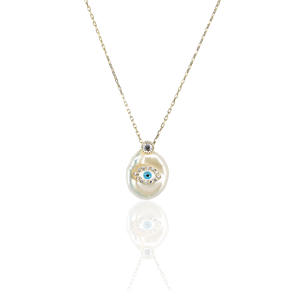 İncili Mini Göz Kolye