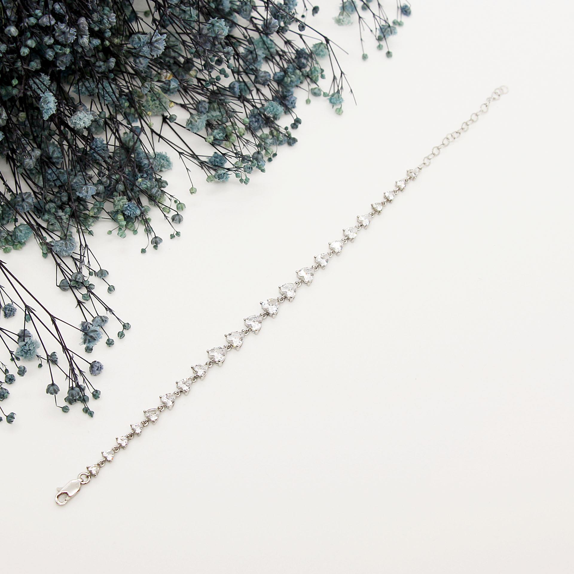 Kalp Taşlı Su Yolu Bileklik