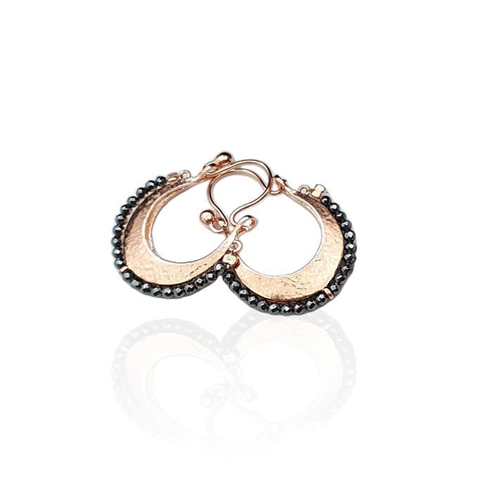 Markazit Taşlı Rose Küpe