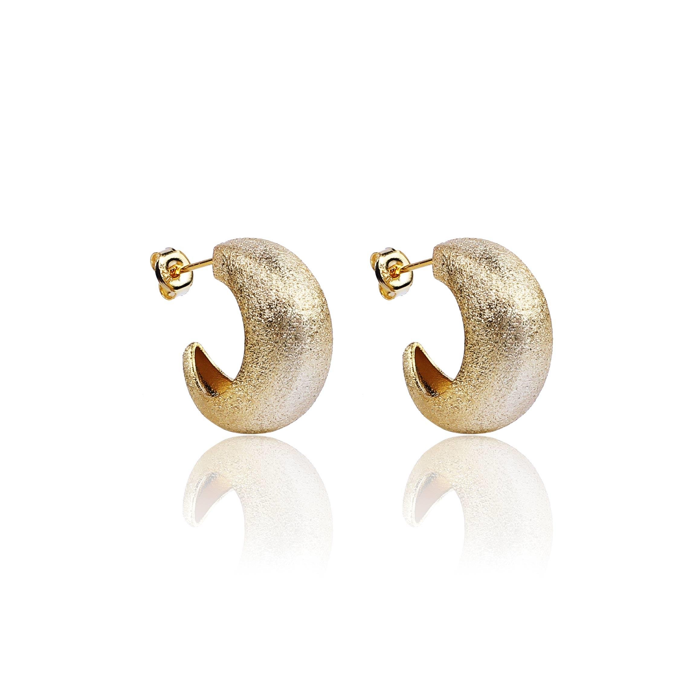 Mat Puff C Küpe Gold