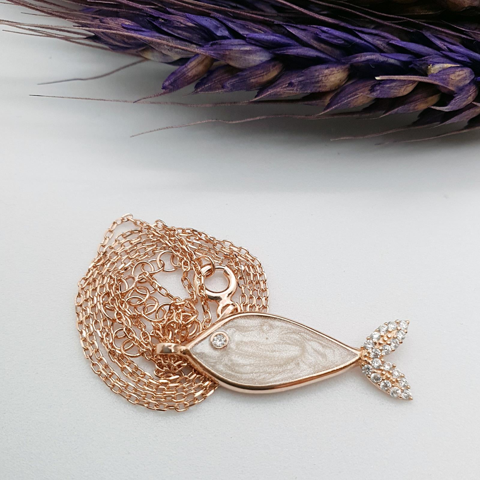 Sedefli Balık Kolye