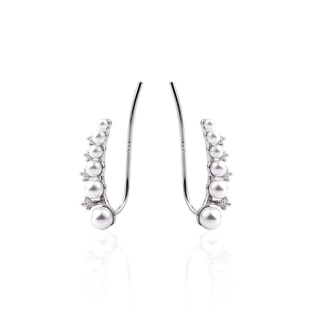 Süzme İnci Taş Küpe