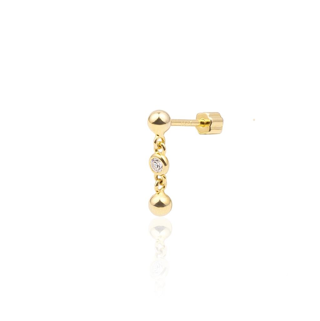 Taşlı Top Tragus Küpe