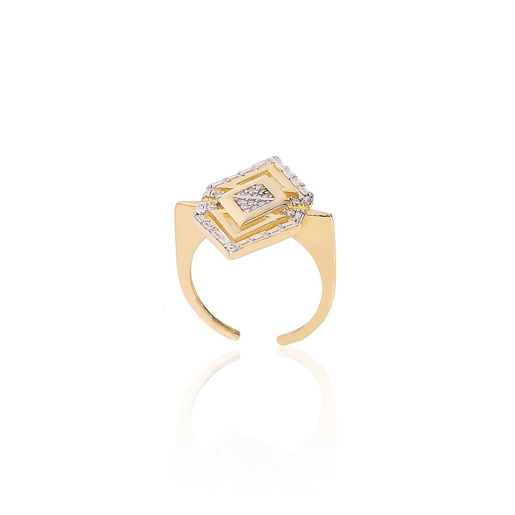 Taşlı Üçgen Yüzük