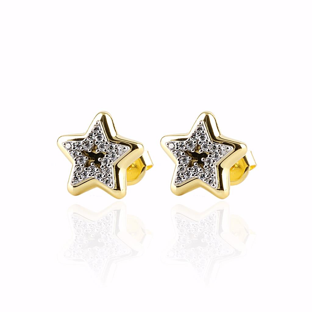 Taşlı Yıldız Küpe