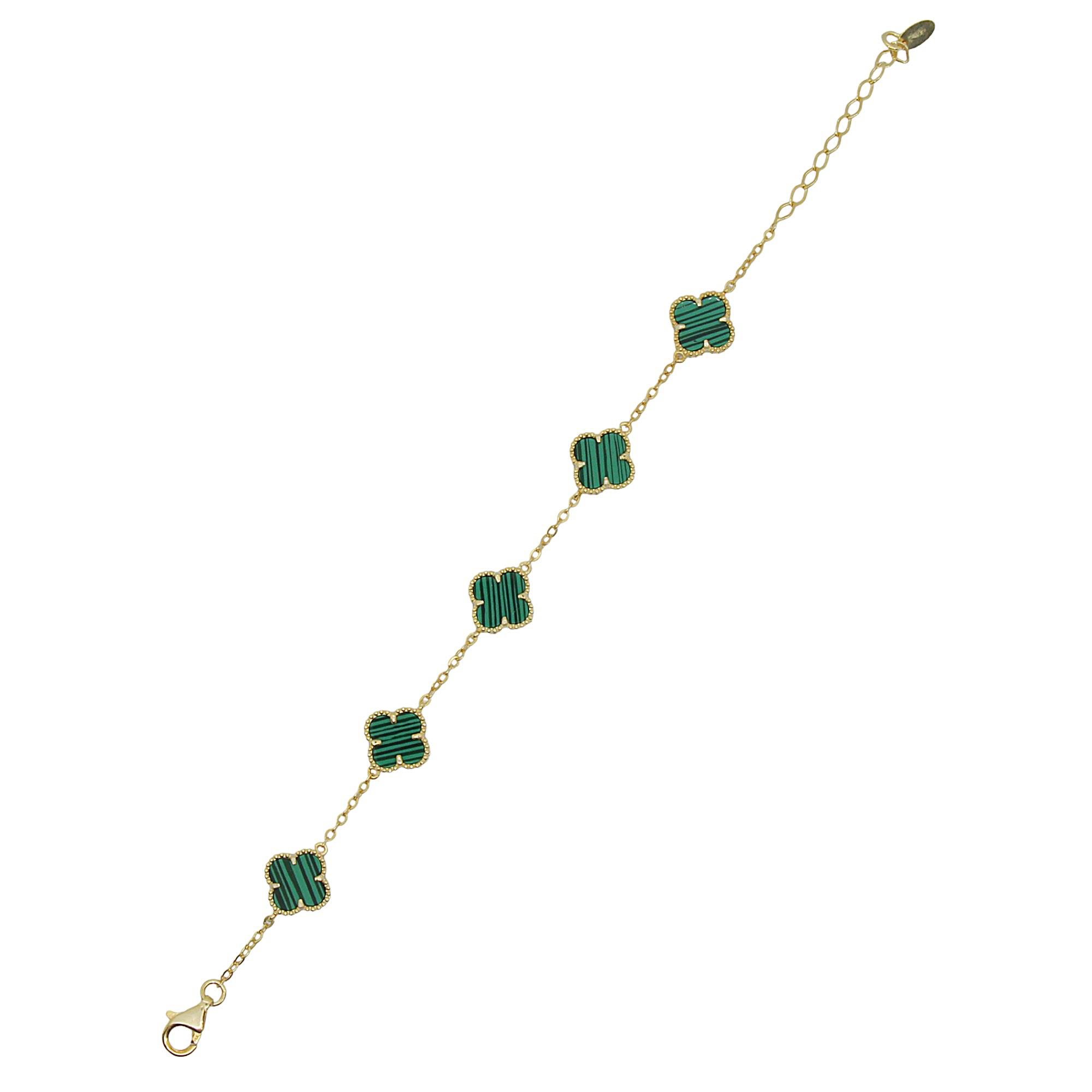 Yeşil Beşli Yonca Bileklik