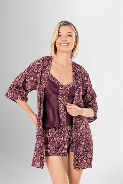 Aria's Closet 3'lü Şort Takımı Desenli