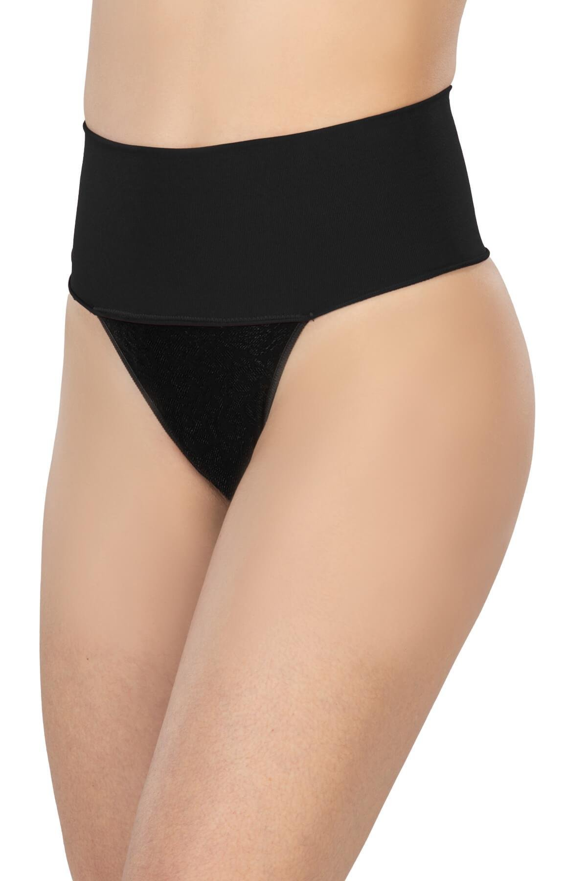 Arias Closet Siyah MI 2048 Seamless Çift Renk String Korse