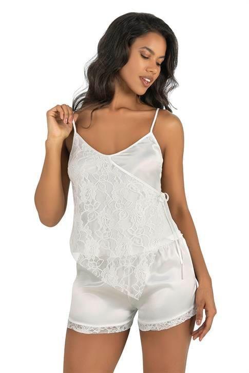 Primoda Ekru Saten Şort Takımı 9204
