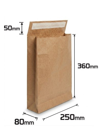 Kraft Zarf Çanta Yapışkanlı Hediye Çantası