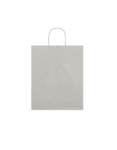 Burgu Saplı Beyaz Kraft Çanta