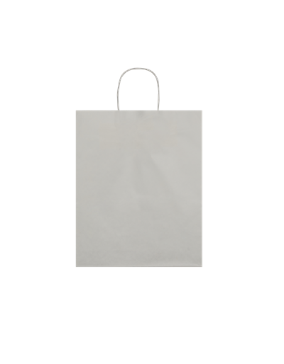 Burgu Saplı Beyaz Kraft Çanta