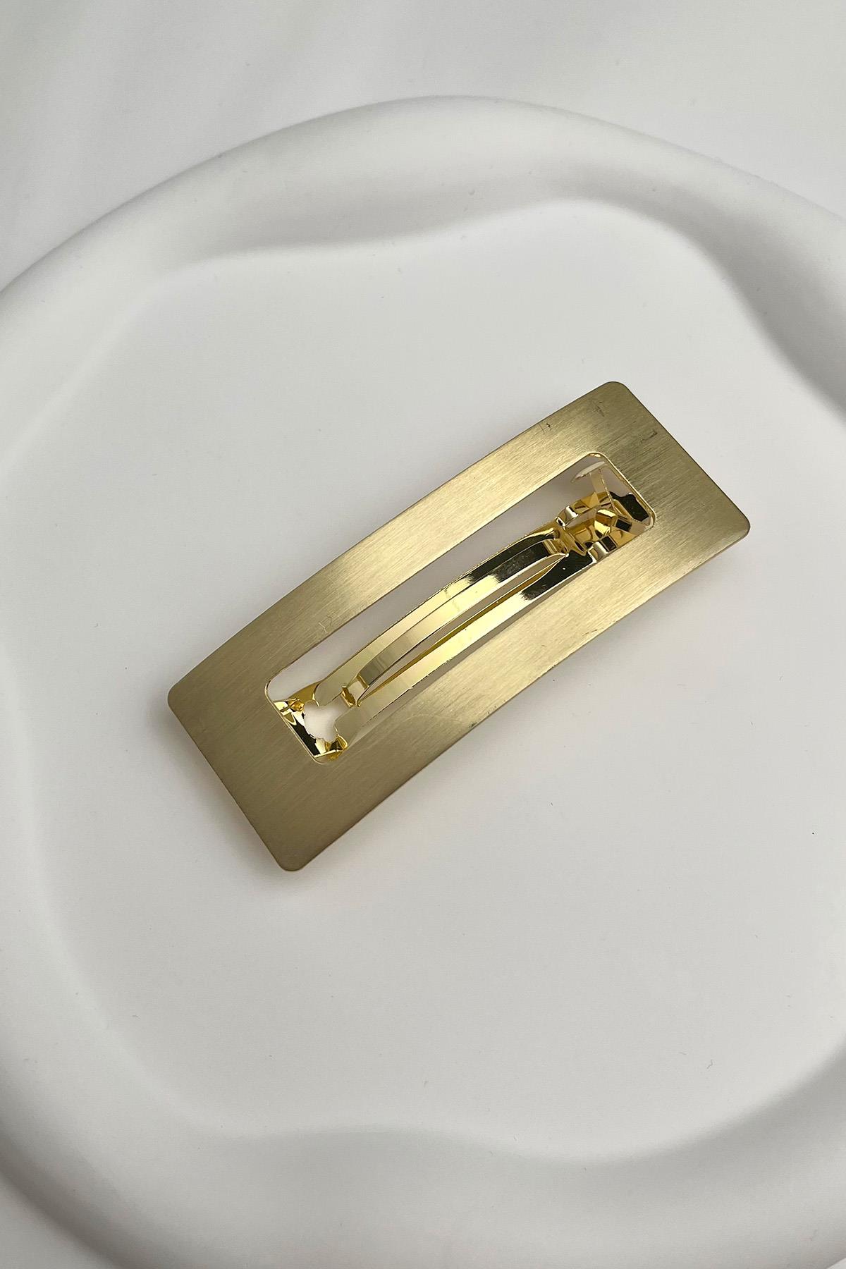 Altın Rengi Dikdörtgen Otomatik Toka (Ölçü:8 cm)