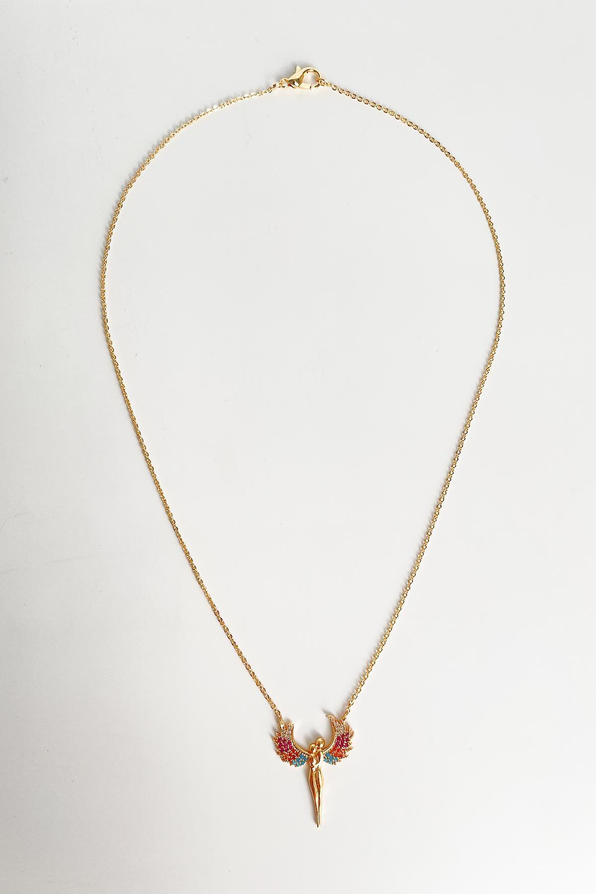 Gold Sevgili Melek Kolye