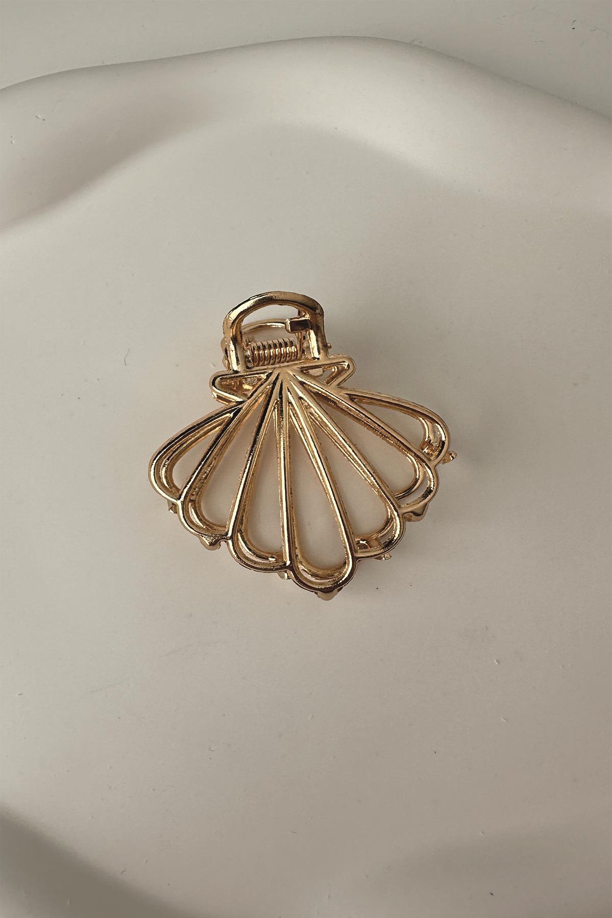 Metal Deniz Kabuğu Kıskaç Toka (Ölçü:4 cm)