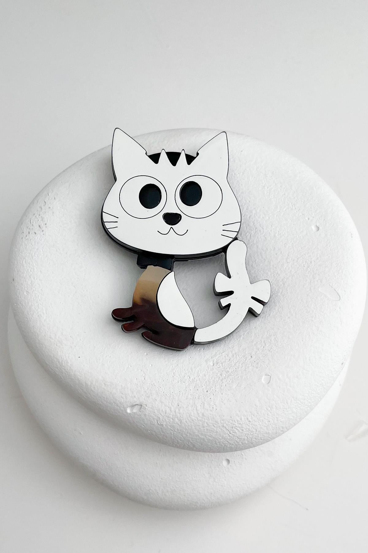 Sevimli Kedi Broş (7cm)