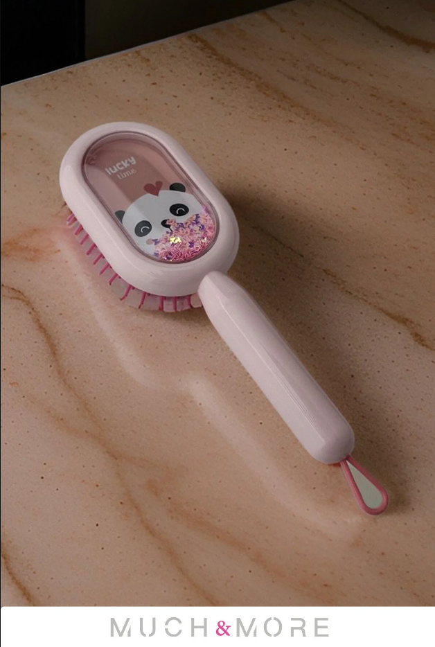 Simli Saç Açma Tarama Fırçası Pembe Oval Model