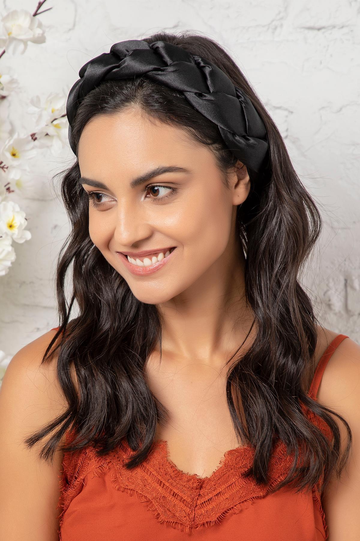 Siyah Örgü Bandana