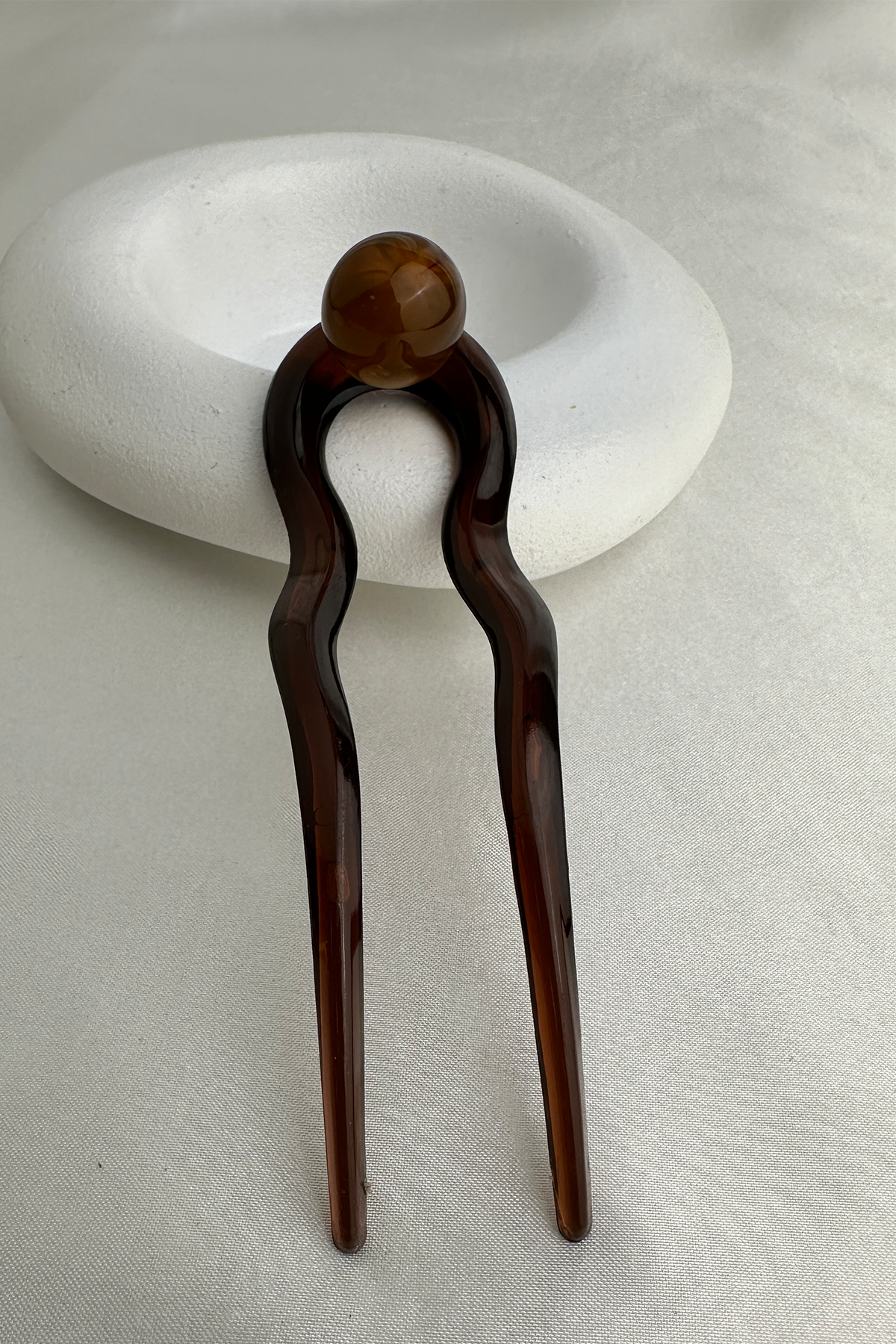 Topçuk Detay Saç Topuz Tokası (12cm)