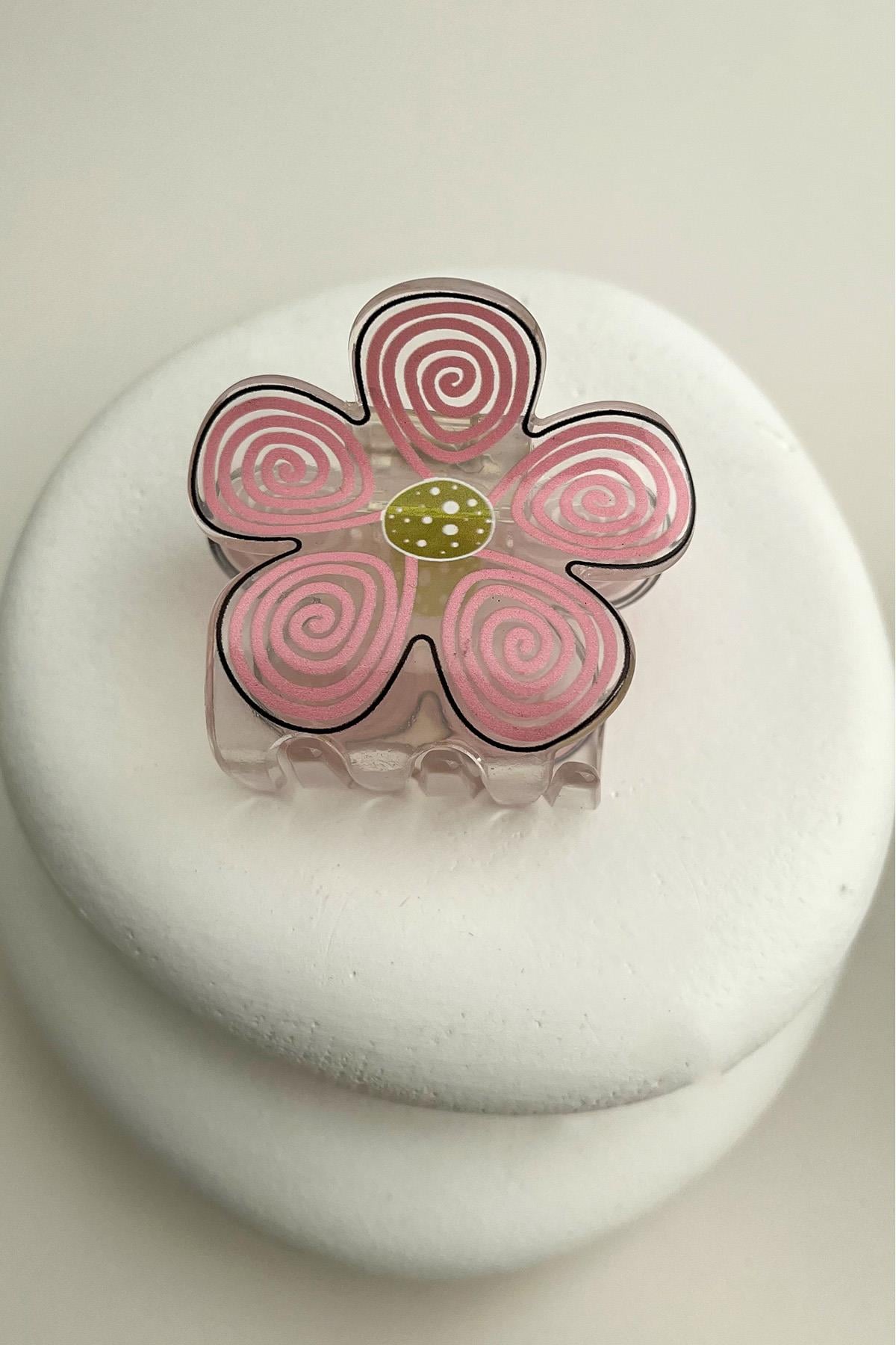 Yonca Çiçek Küçük  Mandal Saç Tokası (Ölçü:5cm)