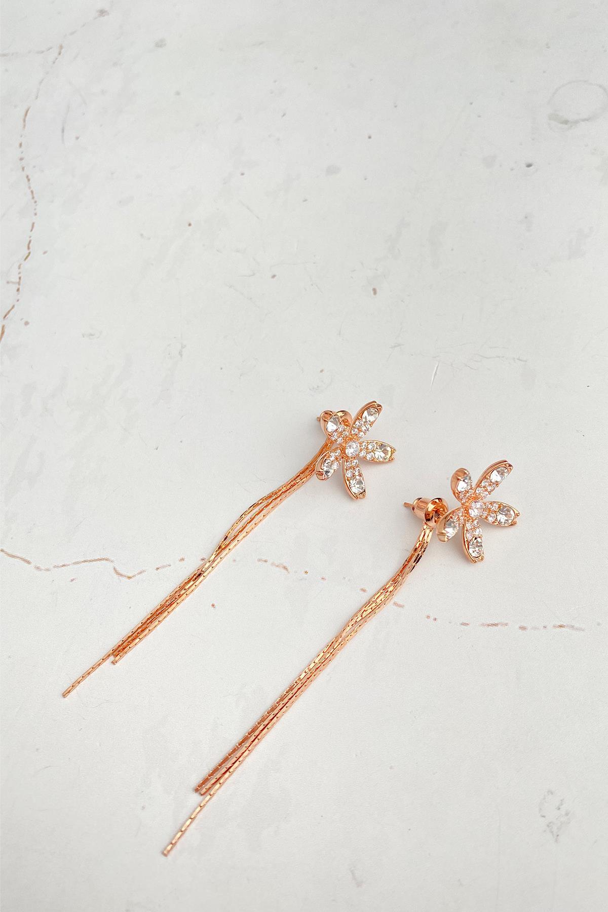 Yonca Figürlü Sallantılı Küpe