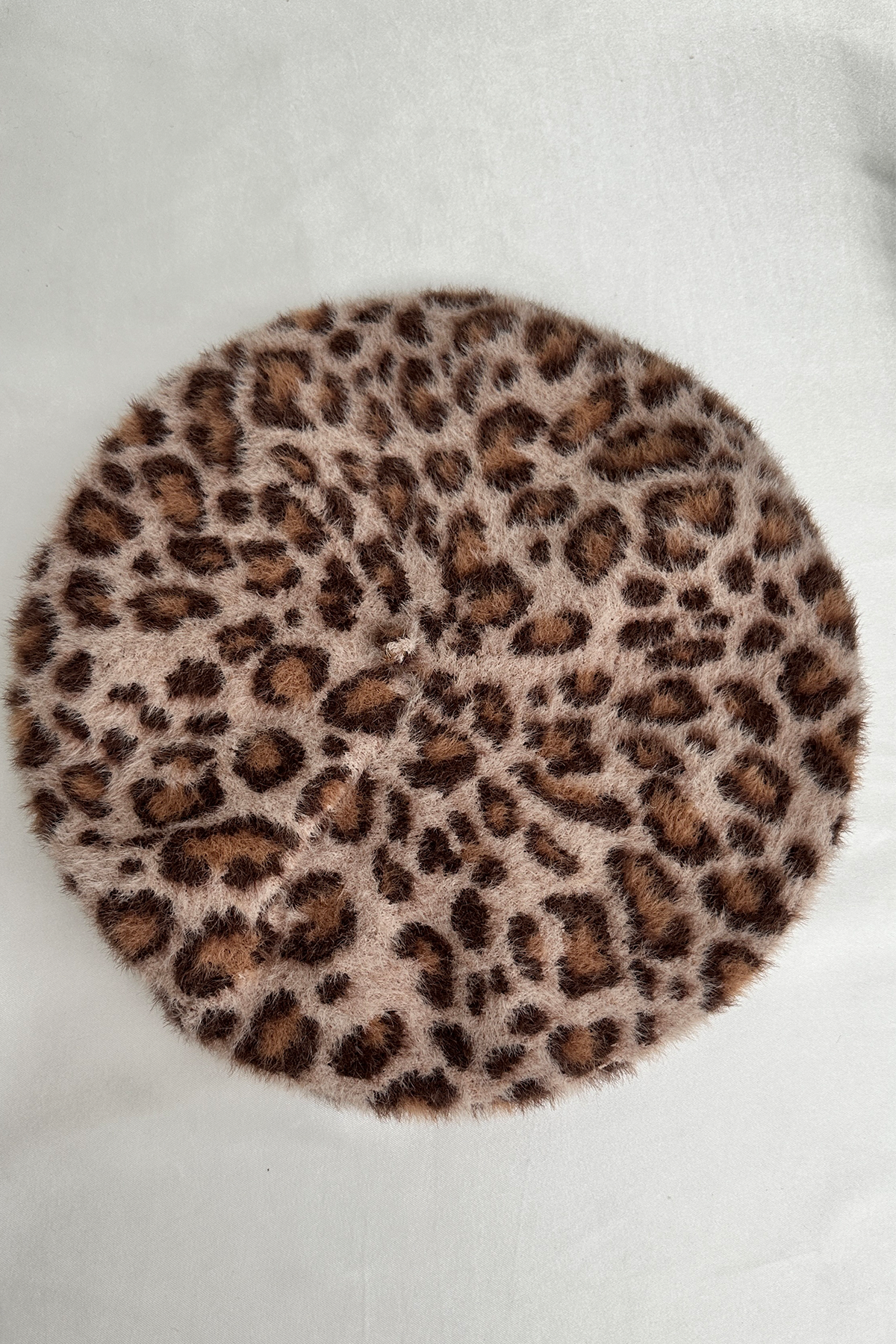 Yumuşak Doku Leopar Desen Ressam Beresi