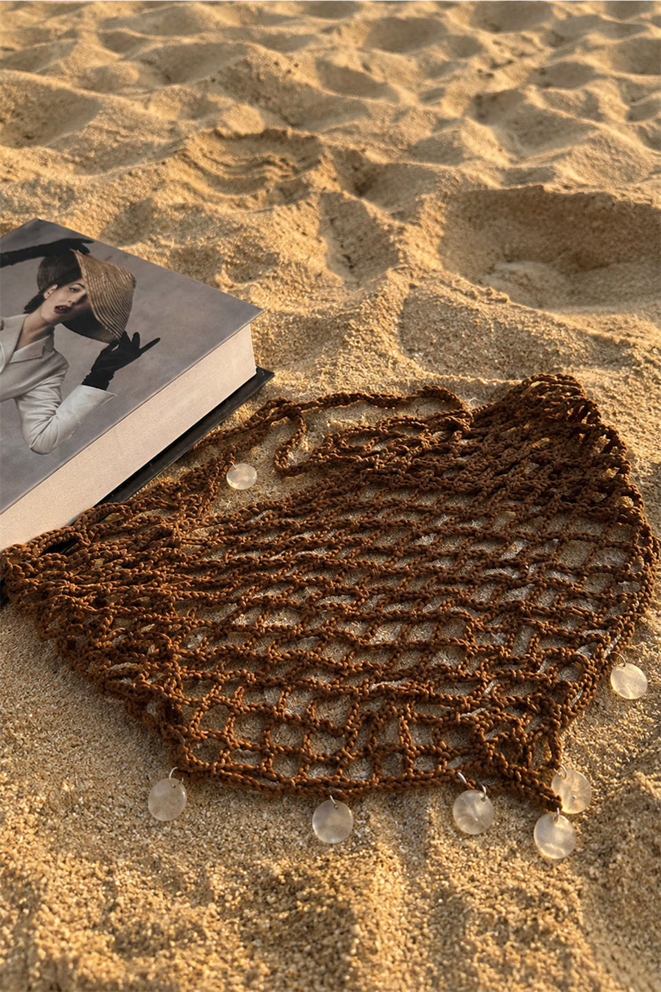 El Örgüsü Bohem Tarzı Sedef Detay File Bandana