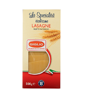 Giglio Lazanya (Lasagne Di Semola) 500 Gr 