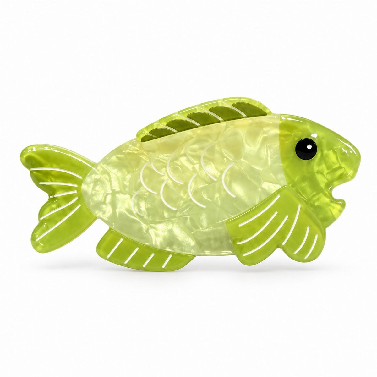 Lime Fish Akrilik Kıskaçlı Toka