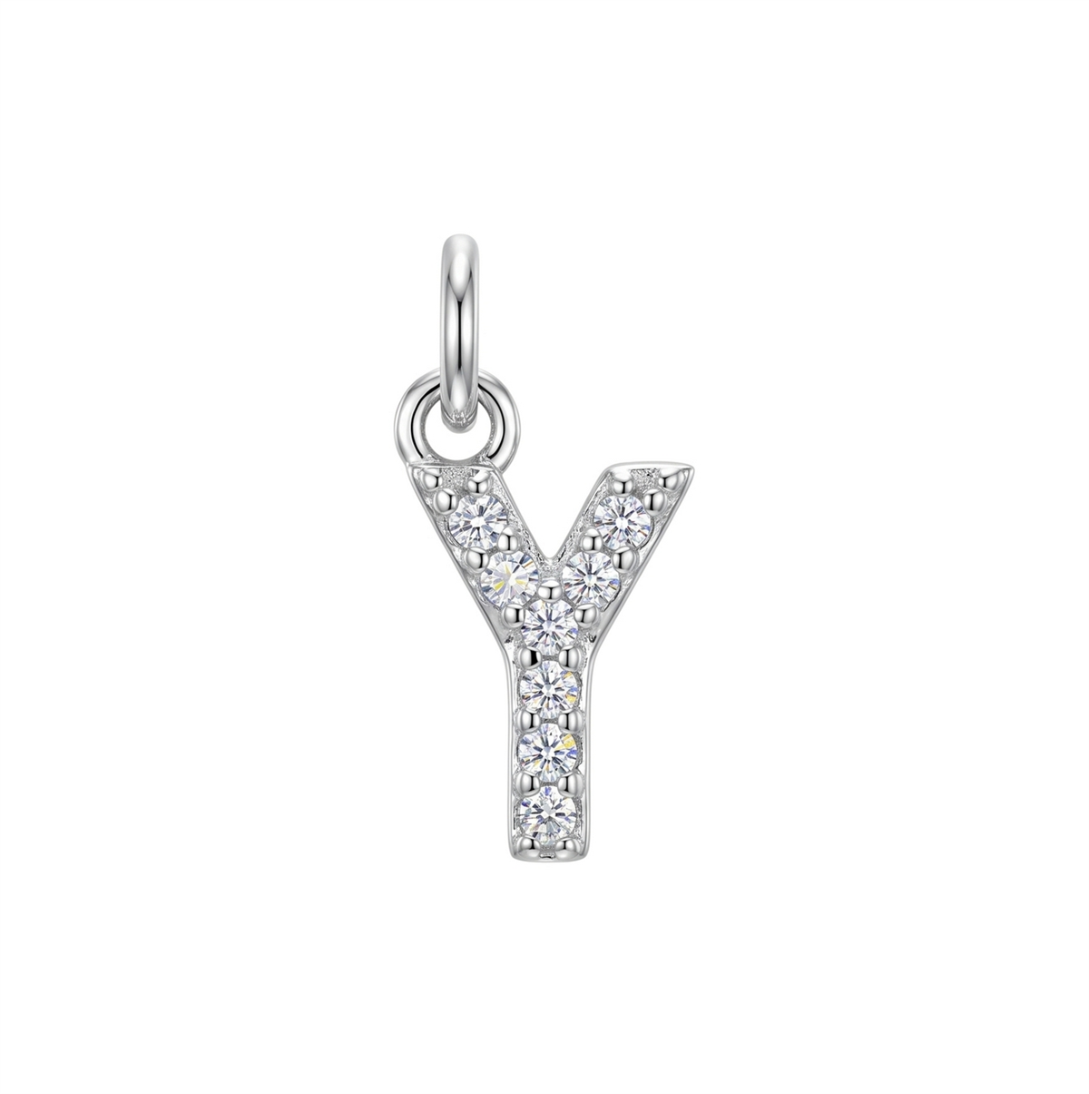Letter Y Charm - Silver