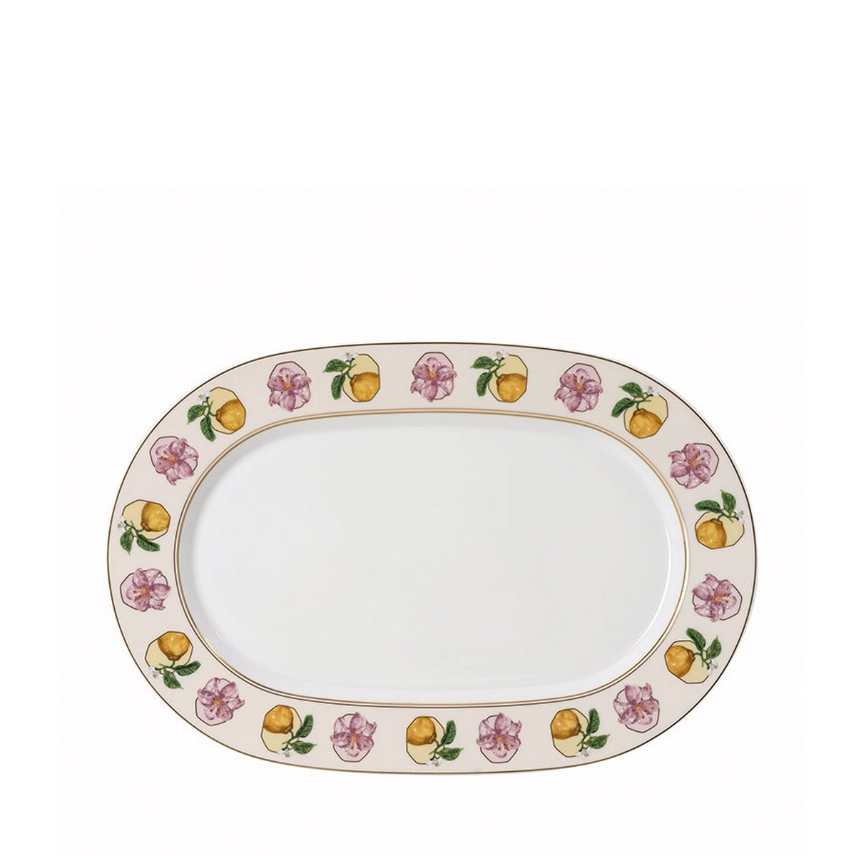 Idyllia Marshmallow Porselen Oval Servis Tabağı 34 cm