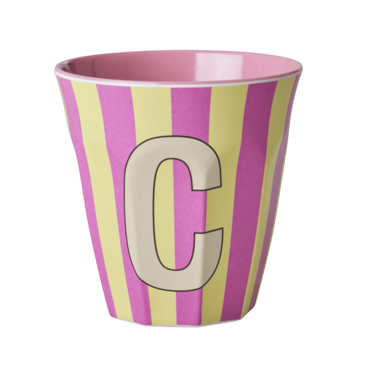 Melamine Striped Tumbler Pink - C
