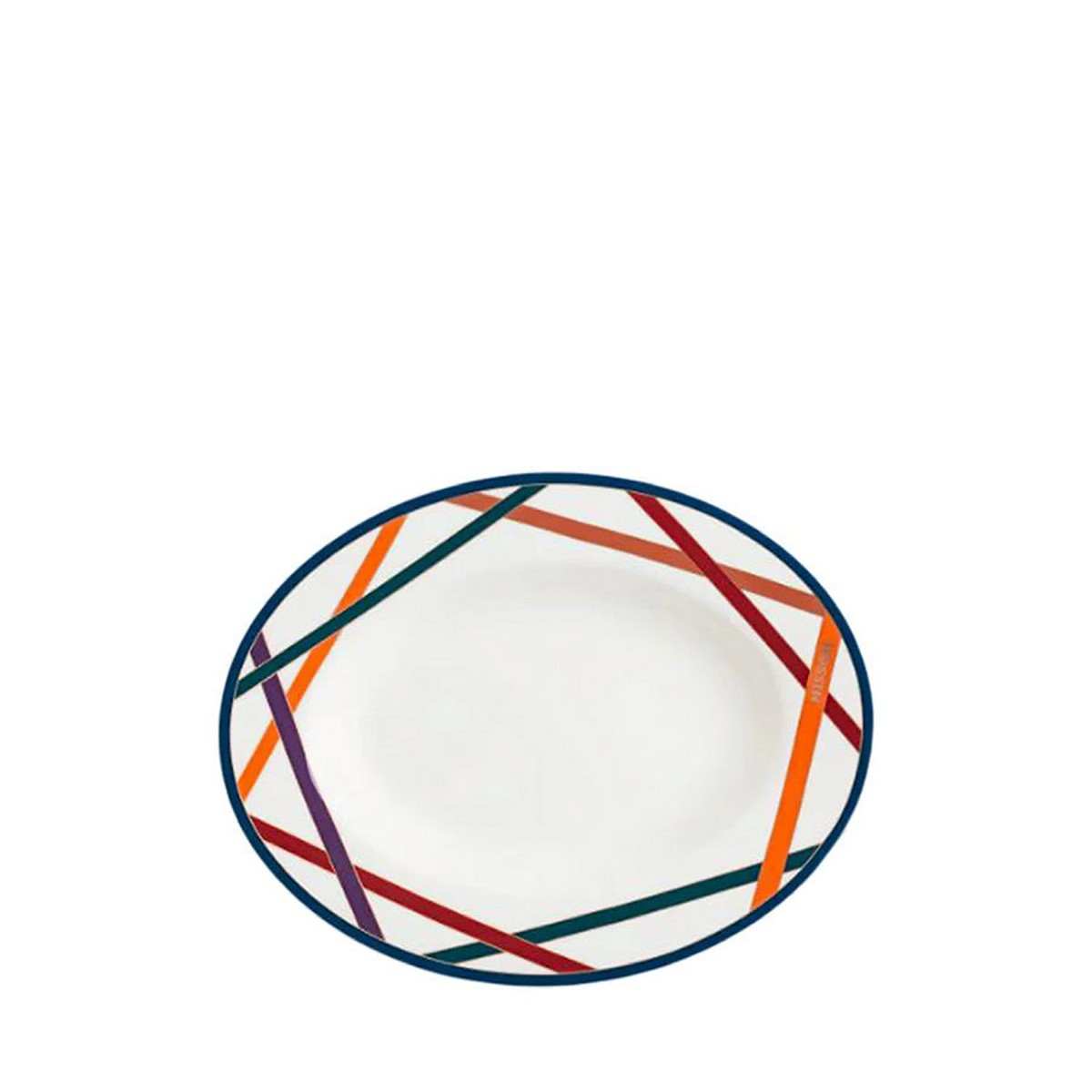 Nastri Çok Renkli Oval Servis Tabağı 23 Cm