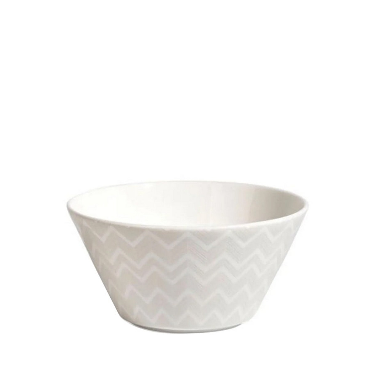 Zig Zag White Beyaz Gri  Kase 13 cm