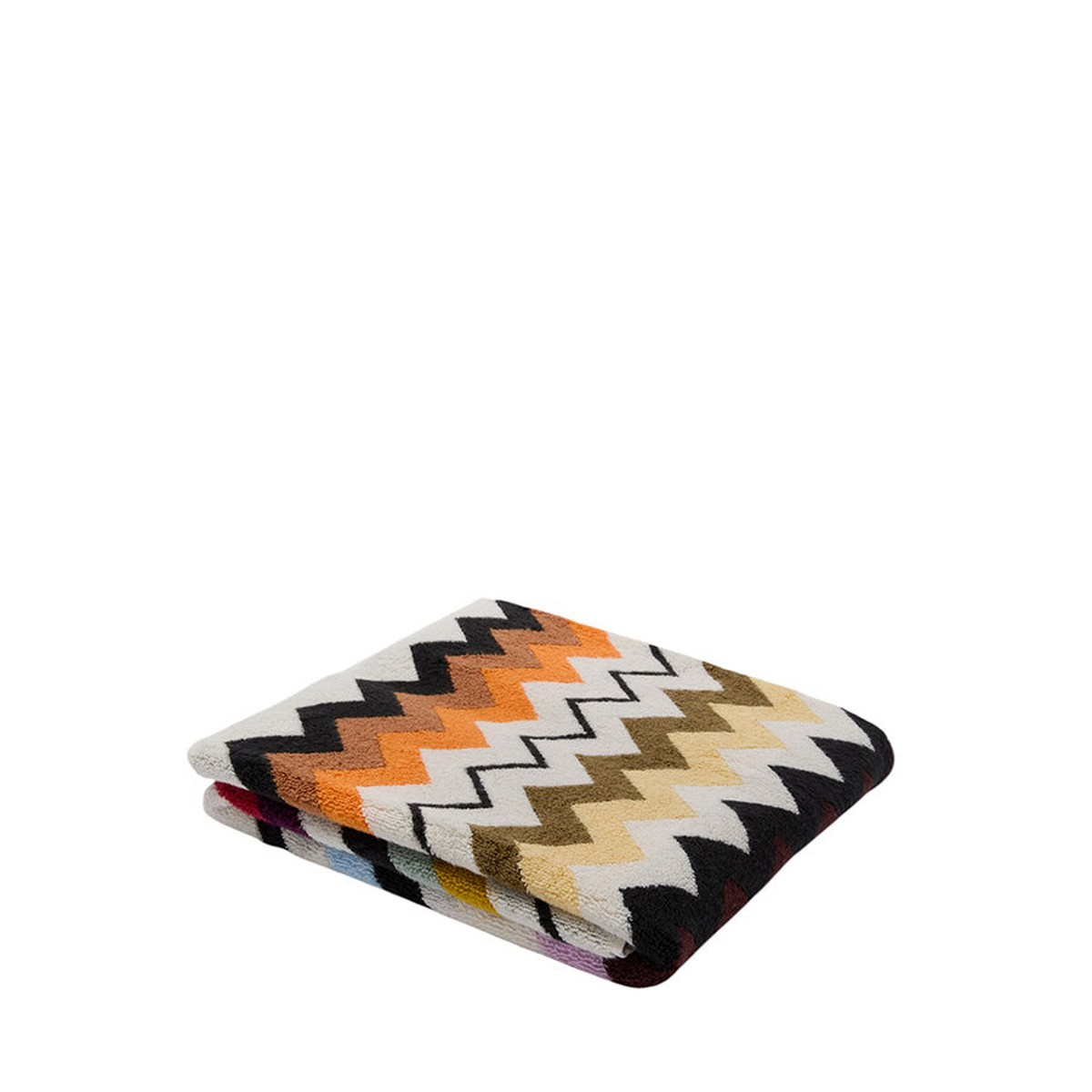 Murrina 100 - (Tekli Hediye Kutusu) Çok Renkli Zigzag Desenli Banyo Havlusu 70 x 130 cm