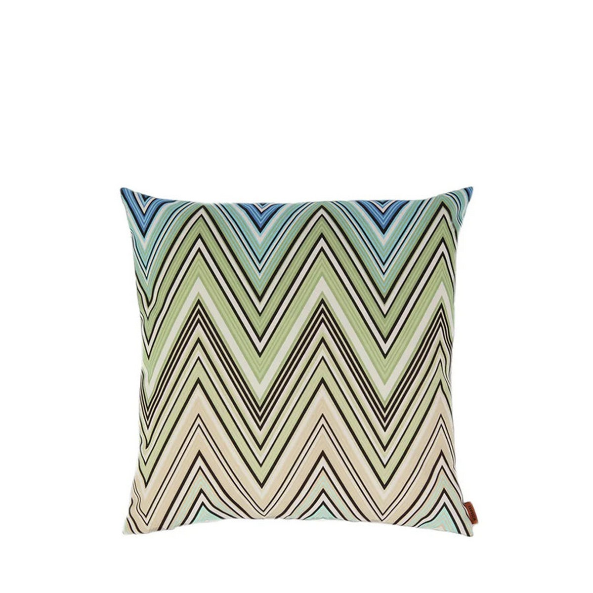 Kew Outdoor Turkuaz Çok Renkli Zigzag Desenli Dış Mekan Dekoratif Yastık 40 x 40 cm