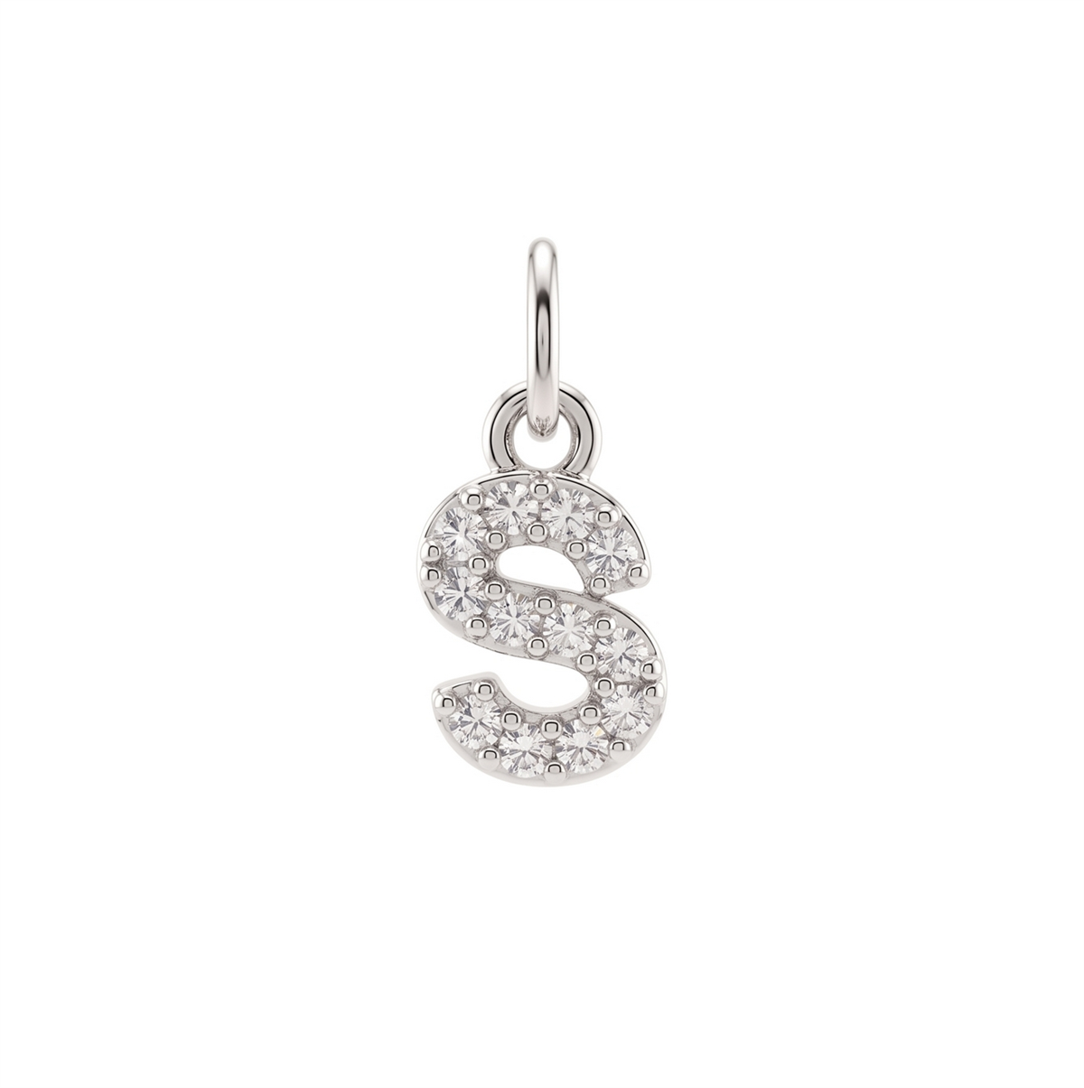 Letter S Charm - Silver