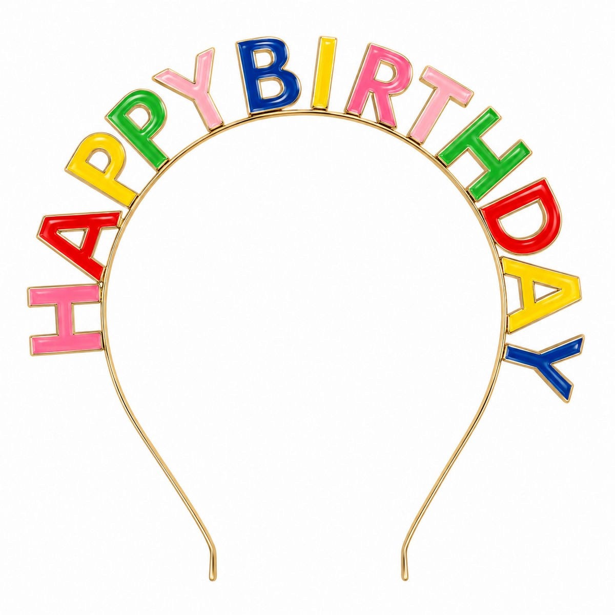 Happy Birthday Metal Renkli Taç