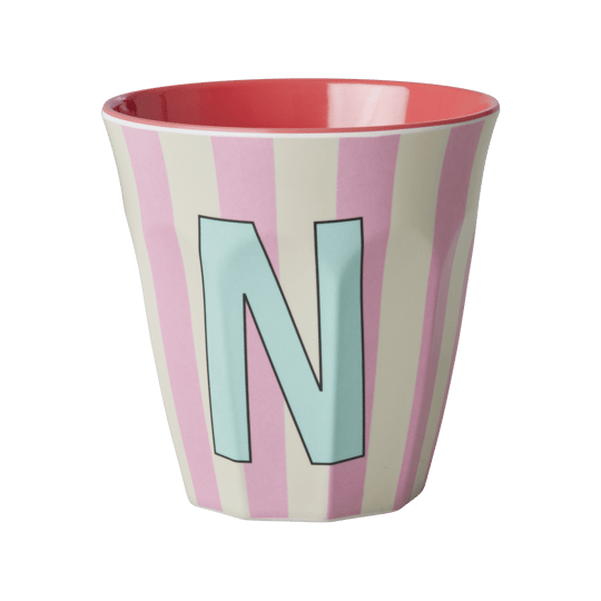 Melamin Çizgili Bardak Pembe- N