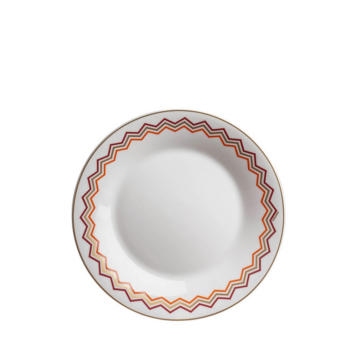 Iconic Turuncu Bordo Porselen Çukur Tabak 22 cm