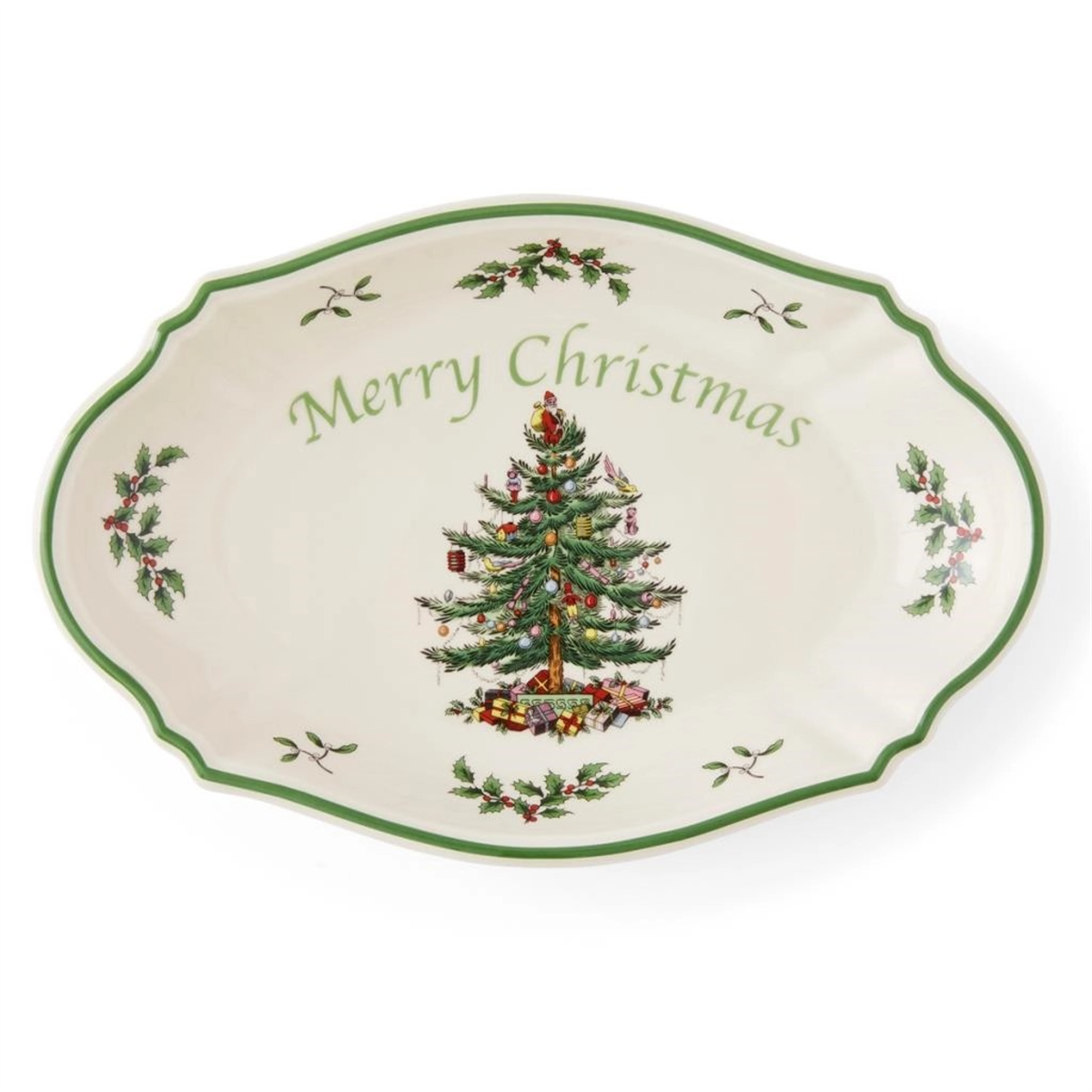 Christmas Tree Oval Servis 28cm