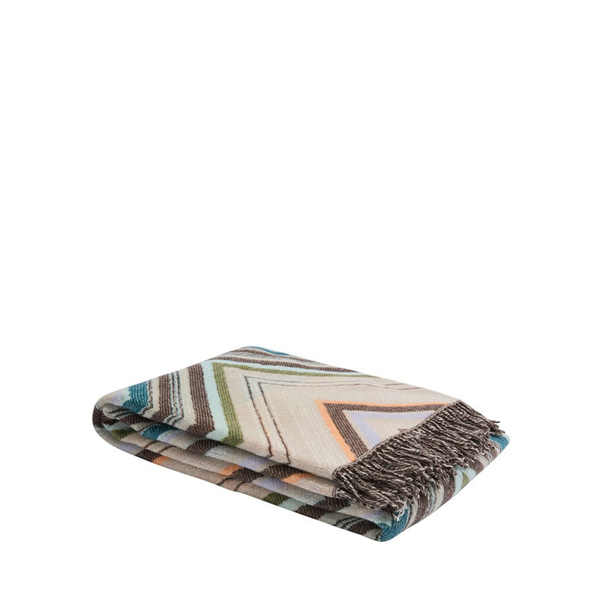 Chevron 138 - Kahverengi Çok Renkli Koltuk Şalı 130 x 190 cm