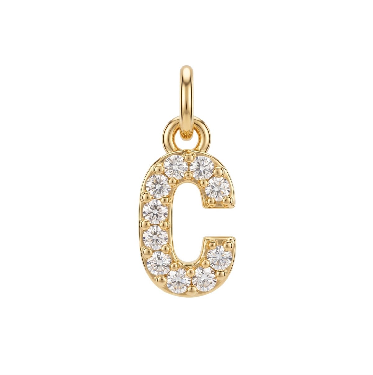 Letter C Charm - Gold